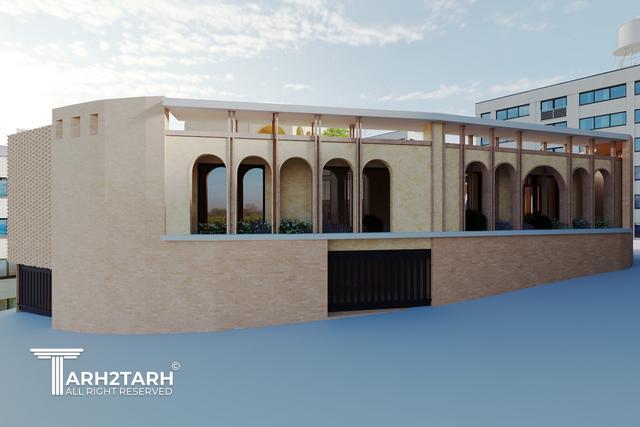 طراحی پلان و نمای ساختمان تجاری واژار(سبک سنتی ایرانی)