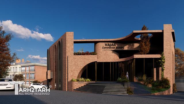 طراحی پلان و نمای ساختمان تجاری واژار(سبک سنتی ایرانی)
