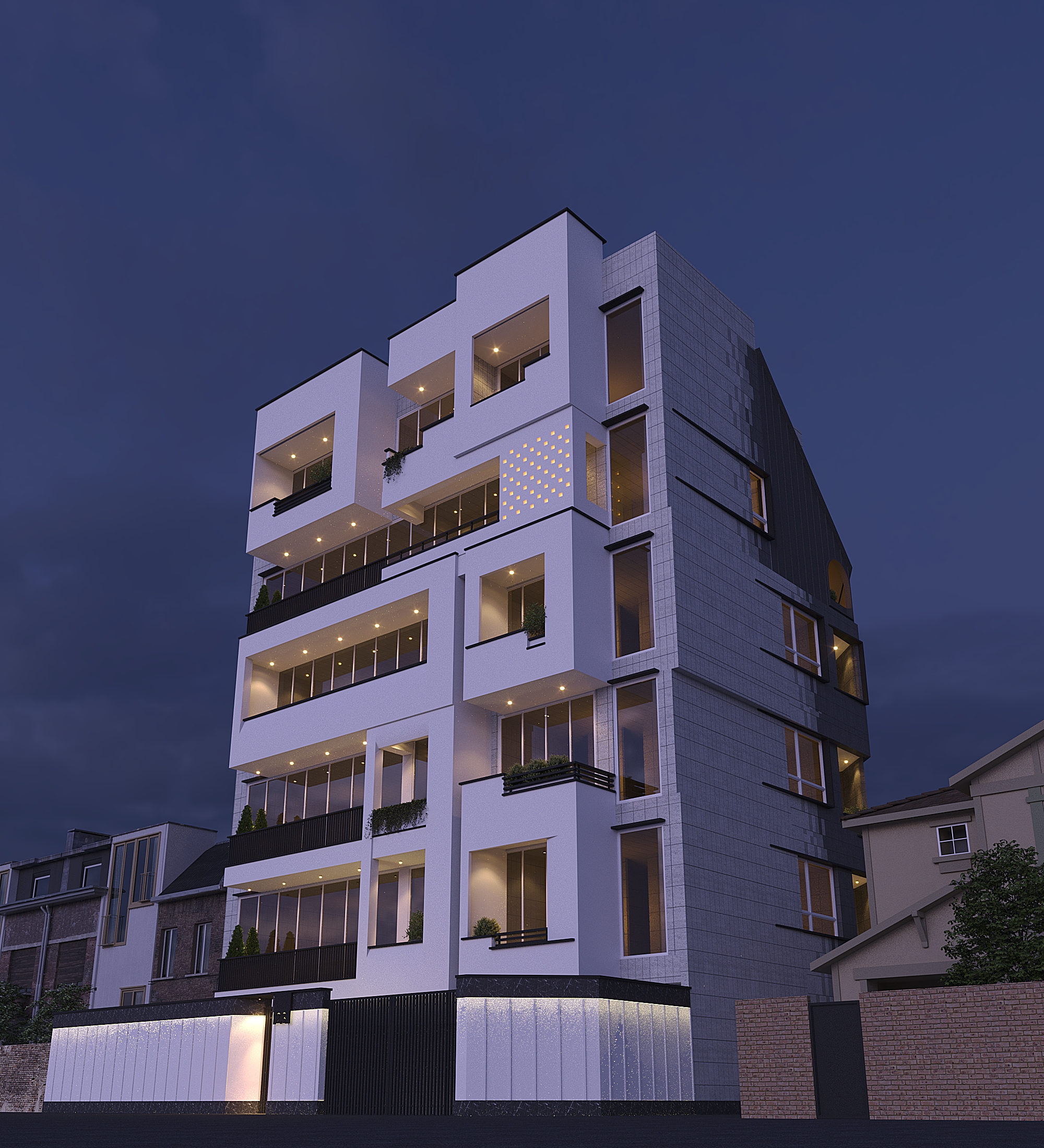 طراحی ساختمان مسکونی پرنا