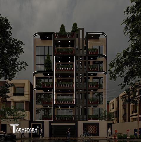 طراحی ساختمان مسکونی پرنا