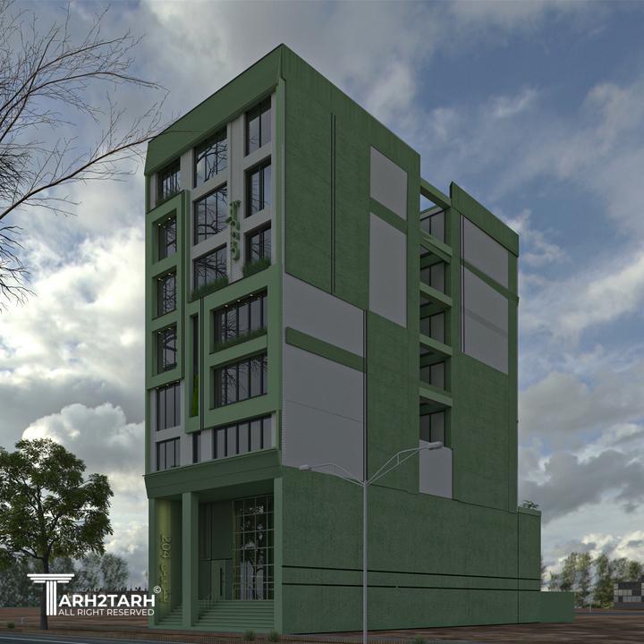 مسابقه طراحی نما ، پلان پارکینگ و پلان طبقات اداری پطروس