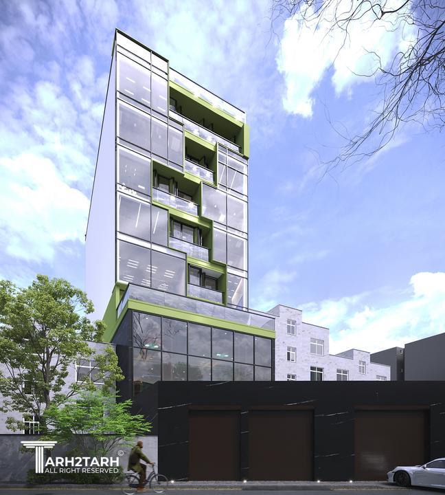 مسابقه طراحی نما ، پلان پارکینگ و پلان طبقات اداری پطروس