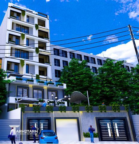 طراحی نما ، پلان پارکینگ و پلان طبقات اداری پطروس