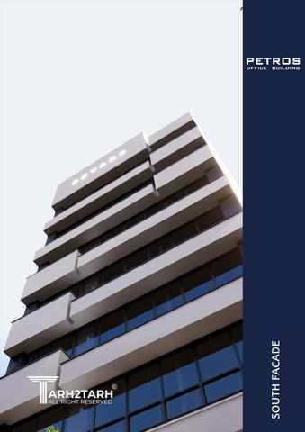 طراحی نما ، پلان پارکینگ و پلان طبقات اداری پطروس