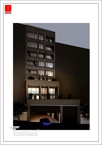 طراحی نما ، پلان پارکینگ و پلان طبقات اداری پطروس