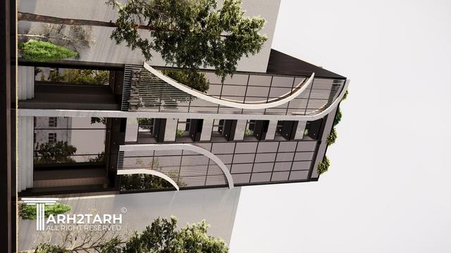 طراحی نما ، پلان پارکینگ و پلان طبقات اداری پطروس