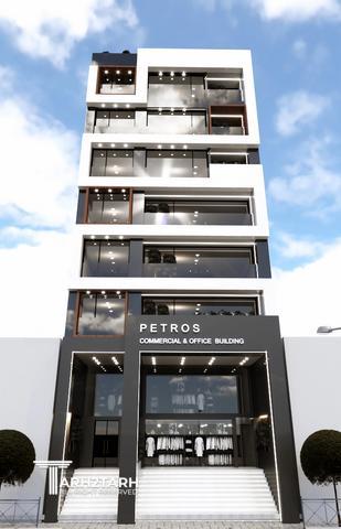 طراحی نما ، پلان پارکینگ و پلان طبقات اداری پطروس