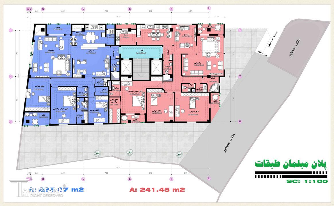 مسابقه پروژه طراحی پلان و نما پارک مهر