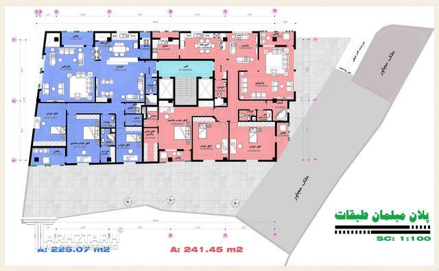 پروژه طراحی پلان و نما پارک مهر