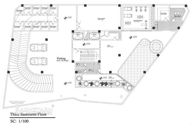 پروژه طراحی پلان و نما پارک مهر
