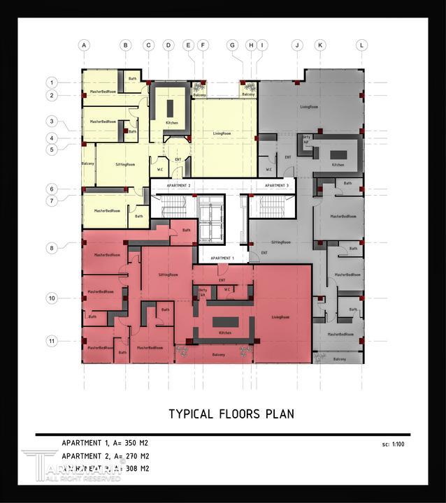 مسابقه طراحی پلان طبقه مسکونی در دو بلوک سعادت آباد