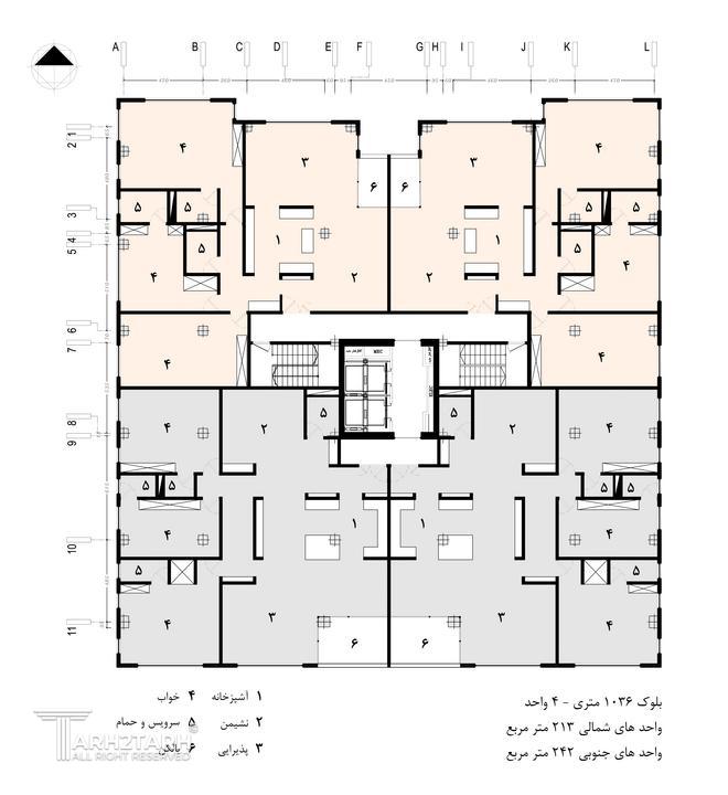  مسابقه  طراحی پلان طبقه مسکونی در دو بلوک سعادت آباد