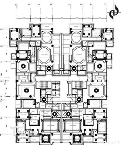 طراحی پلان طبقه مسکونی در دو بلوک سعادت آباد