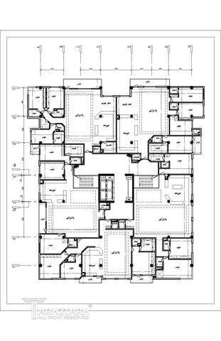 طراحی پلان طبقه مسکونی در دو بلوک سعادت آباد