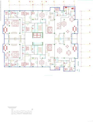 طراحی پلان طبقه مسکونی در دو بلوک سعادت آباد