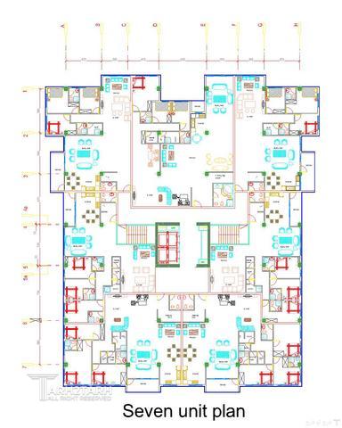 طراحی پلان طبقه مسکونی در دو بلوک سعادت آباد