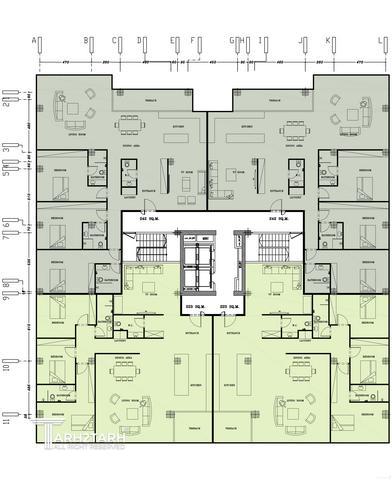طراحی پلان طبقه مسکونی در دو بلوک سعادت آباد