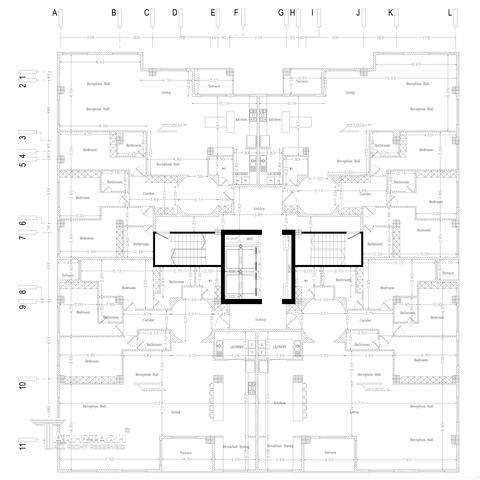 طراحی پلان طبقه مسکونی در دو بلوک سعادت آباد