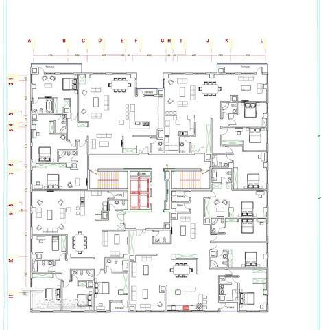 طراحی پلان طبقه مسکونی در دو بلوک سعادت آباد