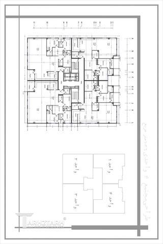طراحی پلان طبقه مسکونی در دو بلوک سعادت آباد