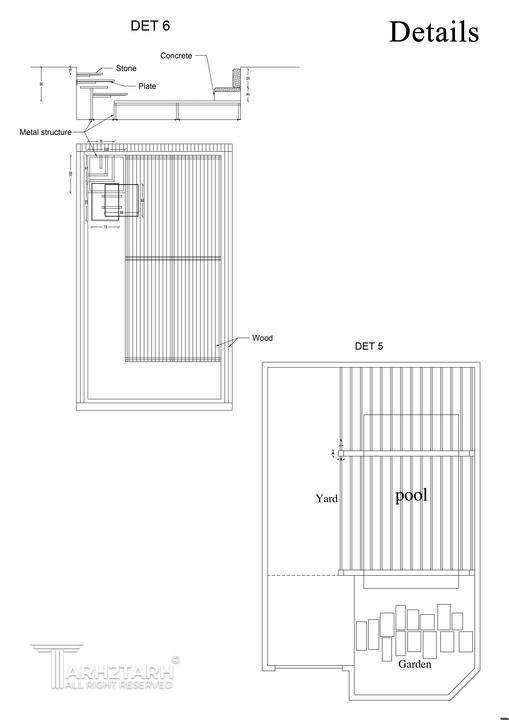 نفر دوم مسابقه طراحی استخر، باغچه و ورودی ویلای جمشیدیه