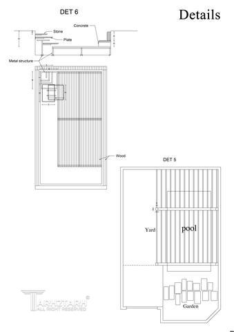 طراحی استخر، باغچه و ورودی ویلای جمشیدیه