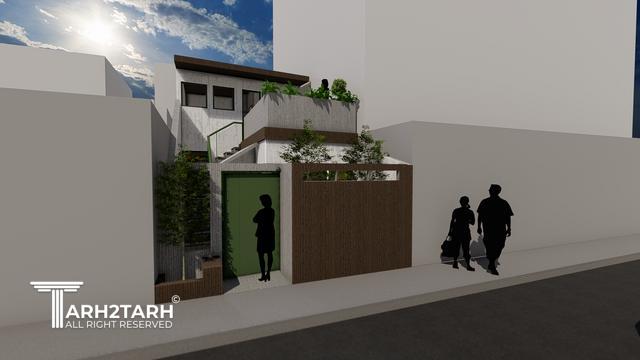 طراحی پلان و نما و داخلی خانه مادربزرگ