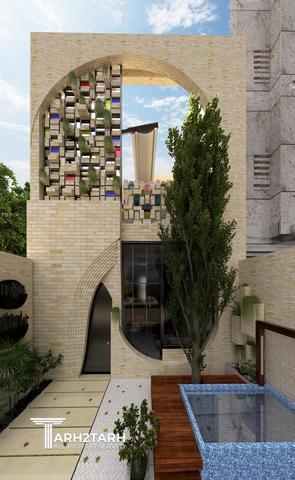 طراحی پلان و نما و داخلی خانه مادربزرگ