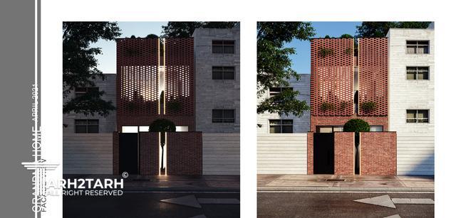 طراحی پلان و نما و داخلی خانه مادربزرگ