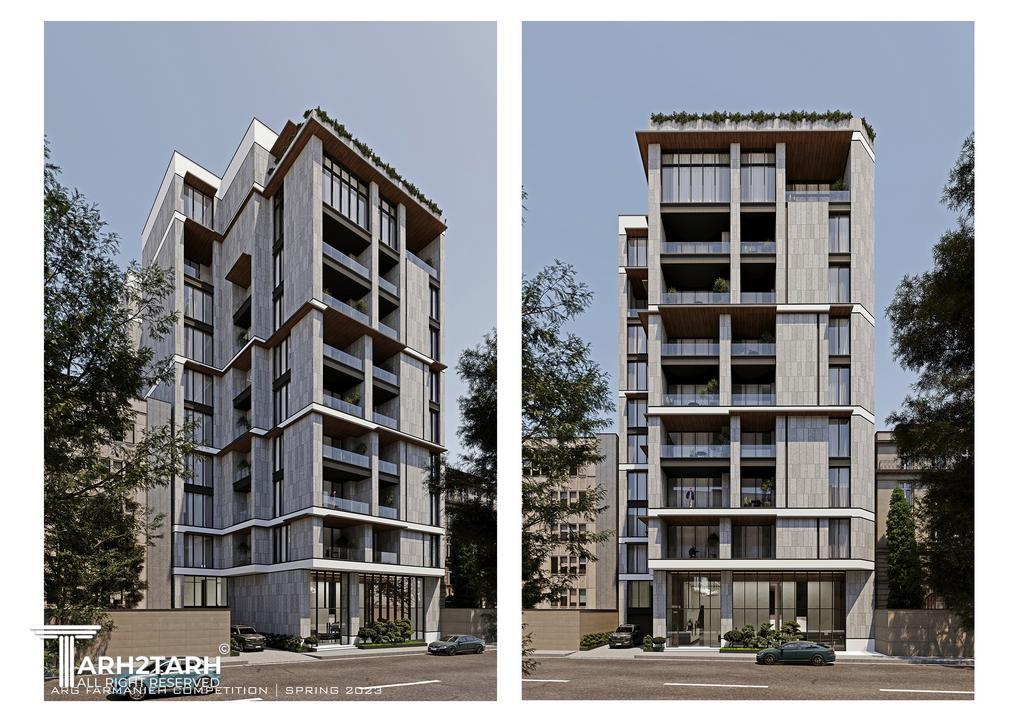 نفر دوم مسابقه طراحی نما مجتمع مسکونی ارگ فرمانیه