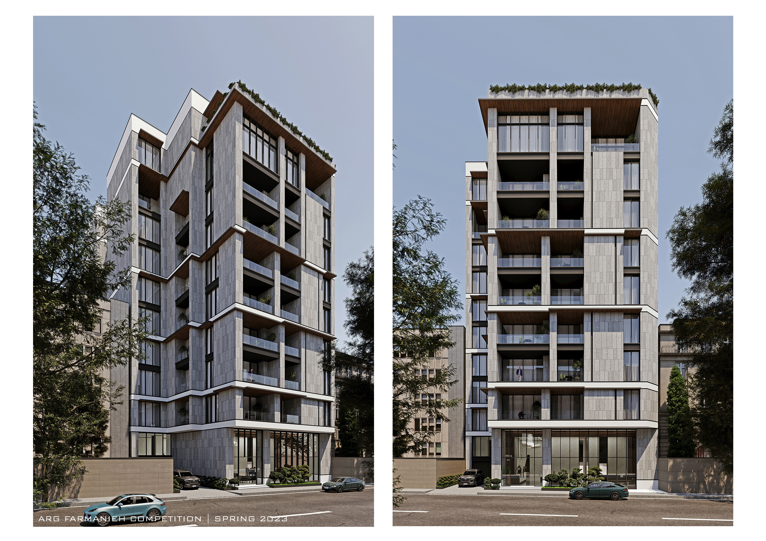 طراحی نما مجتمع مسکونی ارگ فرمانیه