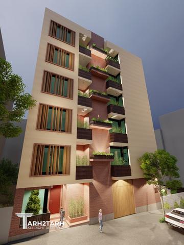 طراحی پلان و نما ساختمان نومل