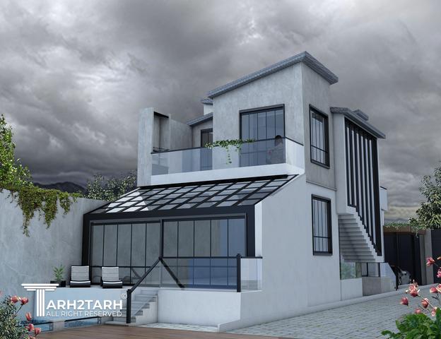 طراحی پلان و نما ویلا ساری