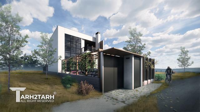 طراحی پلان و نما ویلا ساری