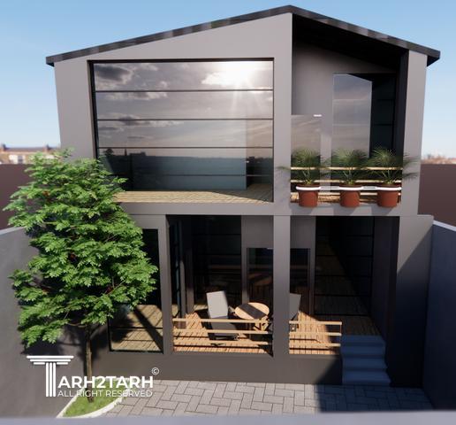 طراحی پلان و نما ویلا ساری