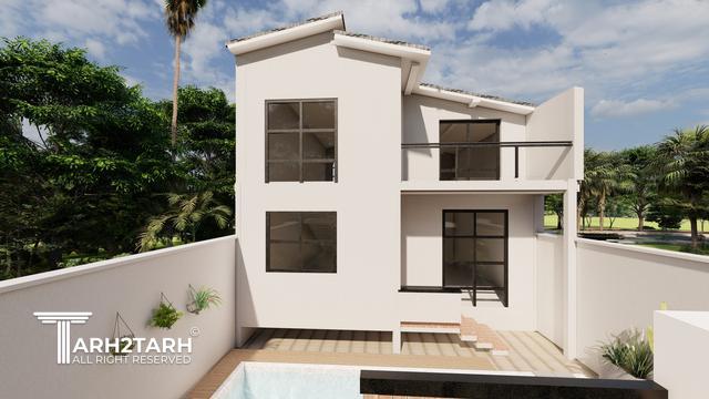 طراحی پلان و نما ویلا ساری