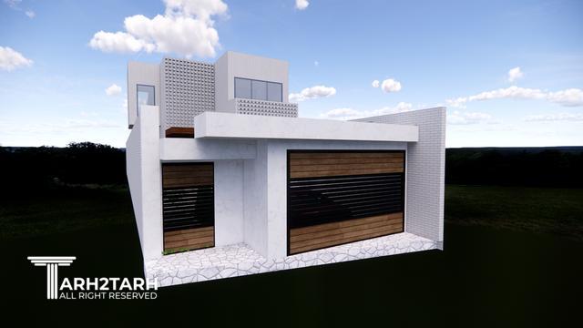 طراحی پلان و نما ویلا ساری