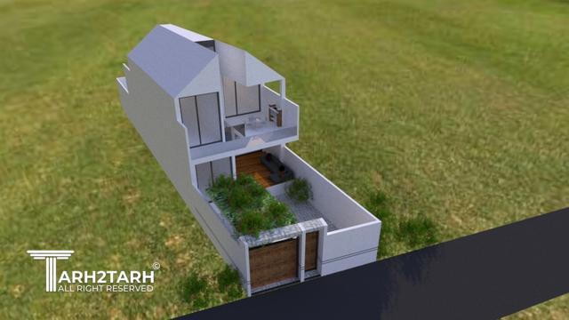 طراحی پلان و نما ویلا ساری