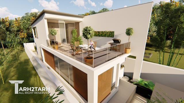 طراحی پلان و نما ویلا ساری