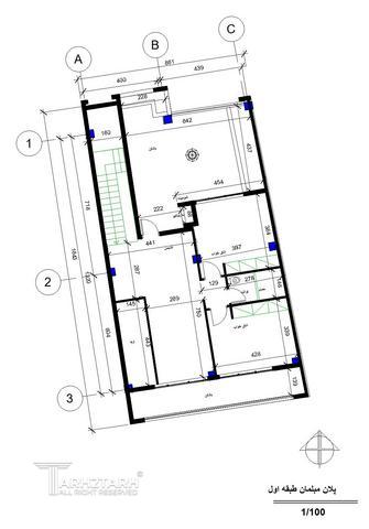 طراحی پلان و نما ویلا ساری