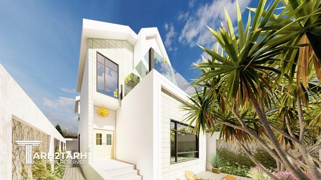 طراحی پلان و نما ویلا ساری