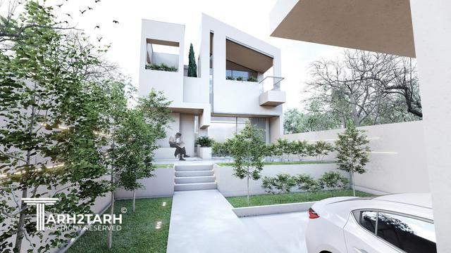 طراحی پلان و نما ویلا ساری