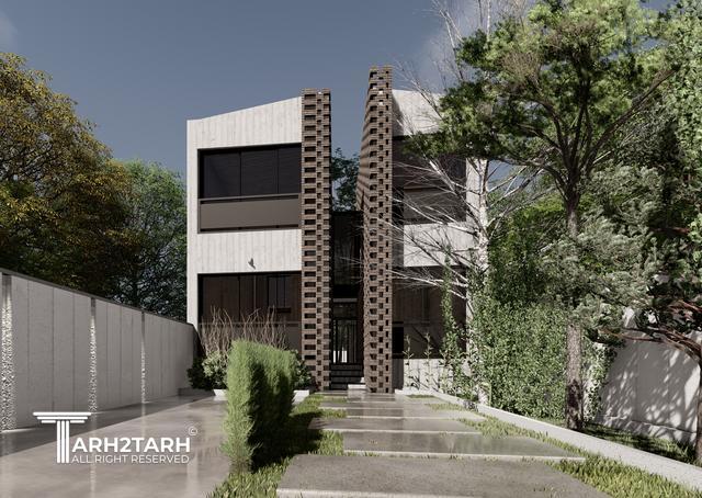 طراحی پلان و نما ویلا ساری