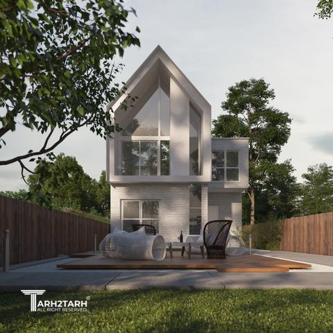 طراحی پلان و نما ویلا ساری