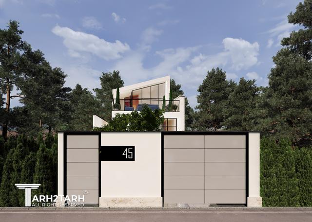 طراحی پلان و نما ویلا ساری