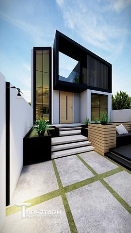 طراحی پلان و نما ویلا ساری