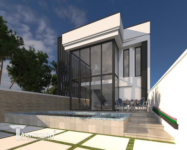 طراحی پلان و نما ویلا ساری