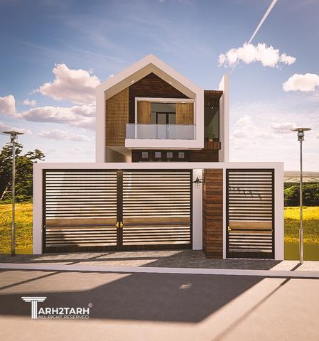 طراحی پلان و نما ویلا ساری