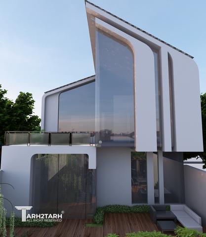 طراحی پلان و نما ویلا ساری