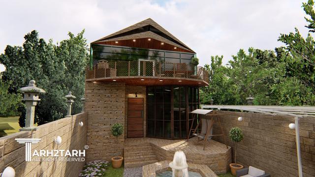 طراحی پلان و نما ویلا ساری